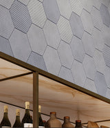 Anatolia Tile 8 In Hex Tapestri Denim 4500-0986-0 Blend Denim Blend Hexagon 8.5x8.5 - premium natural stone mosaic tile from Anatolia Tile, available at PoshHaus showroom in Keene, NH