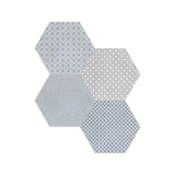 Anatolia Tile 8 In Hex Tapestri Denim 4500-0986-0 Blend Denim Blend Hexagon 8.5x8.5 - premium natural stone mosaic tile from Anatolia Tile, available at PoshHaus showroom in Keene, NH