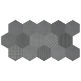 Anatolia Tile 8 In Hex Tapestri Silk 4500-0987-0 Blend Silk Blend Hexagon 8.5x8.5 - premium natural stone mosaic tile from Anatolia Tile, available at PoshHaus showroom in Keene, NH