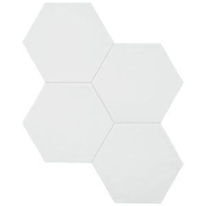 Anatolia Tile 6" Hex Teramoda Powder Glossy 4000-0254-0 Powder Hexagon - premium natural stone mosaic tile from Anatolia Tile, available at PoshHaus showroom in Keene, NH