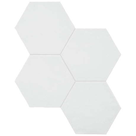 Anatolia Tile 6" Hex Teramoda Powder Glossy 4000-0254-0 Powder Hexagon - premium natural stone mosaic tile from Anatolia Tile, available at PoshHaus showroom in Keene, NH