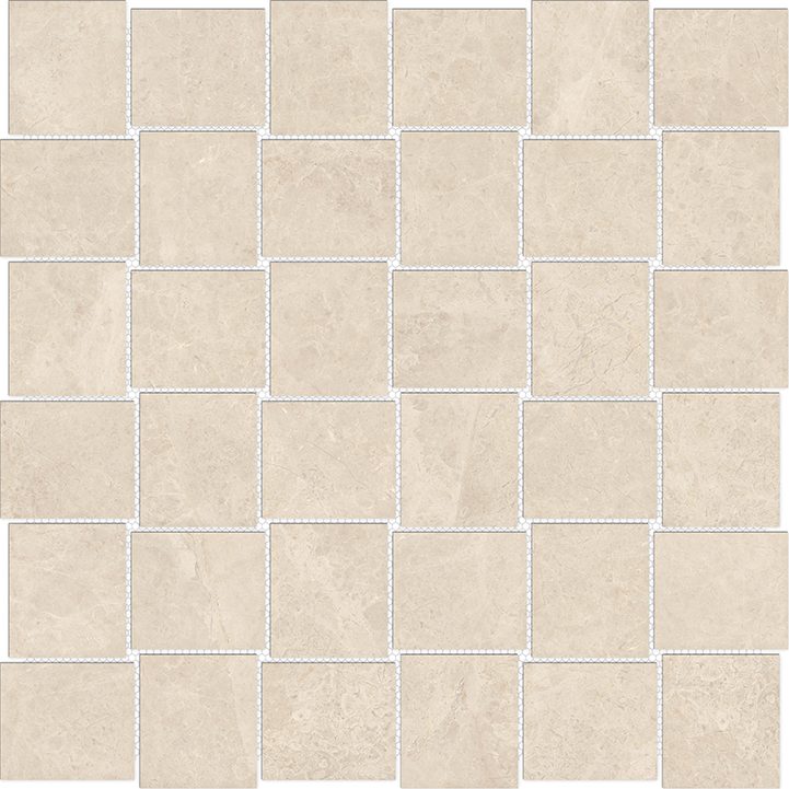 Anatolia Tile 2X2 Basketweave Mayfair Allure Ivory Matte Porcelain Mosaics. 1 Sheet = .98 Sq. Ft. 4501-0126-1 Allure Ivory 2x2 Basketweave Matte - premium natural stone mosaic tile from Anatolia Tile, available at PoshHaus showroom in Keene, NH