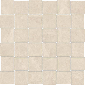 Anatolia Tile 2X2 Basketweave Mayfair Allure Ivory Matte Porcelain Mosaics. 1 Sheet = .98 Sq. Ft. 4501-0126-1 Allure Ivory 2x2 Basketweave Matte - premium natural stone mosaic tile from Anatolia Tile, available at PoshHaus showroom in Keene, NH