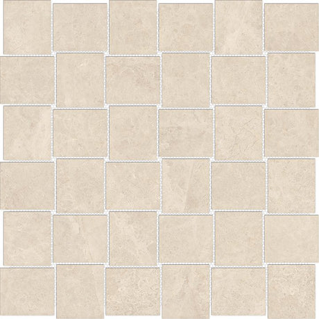 Anatolia Tile 2X2 Basketweave Mayfair Allure Ivory Matte Porcelain Mosaics. 1 Sheet = .98 Sq. Ft. 4501-0126-1 Allure Ivory 2x2 Basketweave Matte - premium natural stone mosaic tile from Anatolia Tile, available at PoshHaus showroom in Keene, NH