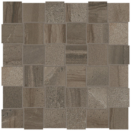 Anatolia Tile 2X2 Basketweave Amelia Matte Earth 36 Piece Porcelain Mosaics. 1 Sheet = .97 Sq. Ft. 4501-0002-0 (69-076) Earth Basketweave 2x2 - premium natural stone mosaic tile from Anatolia Tile, available at PoshHaus showroom in Keene, NH