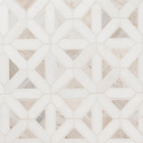 Angora geometric 12x12 polished marble mesh mounted mosaic tile SMOT-ANGORA-GEOP product shot angle view