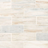 Angora subway 1181x1181 polished marble mesh mounted mosaic tile SMOT-ANGORA-2X6P product shot multiple tiles top view 2