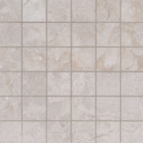 Ansello lvory 12x12 glazed ceramic mesh mounted mosaic tile NANSIVO2X2 product shot multiple tiles angle view