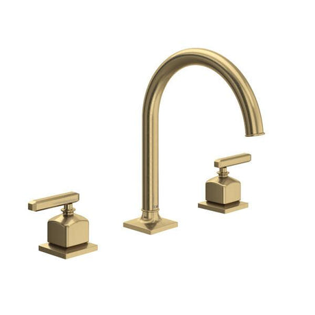 Apothecary™ Widespread Lavatory Faucet With C-Spout Antique Gold PoshHaus