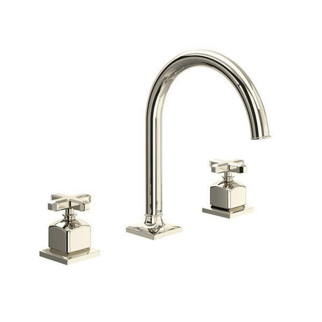 Apothecary™ Widespread Lavatory Faucet With C-Spout Polished Nickel PoshHaus