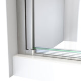 DreamLine Aqua-Q Fold 33 1/2 in. W x 72 in. H Frameless Bi-Fold Shower Door in Brushed Nickel