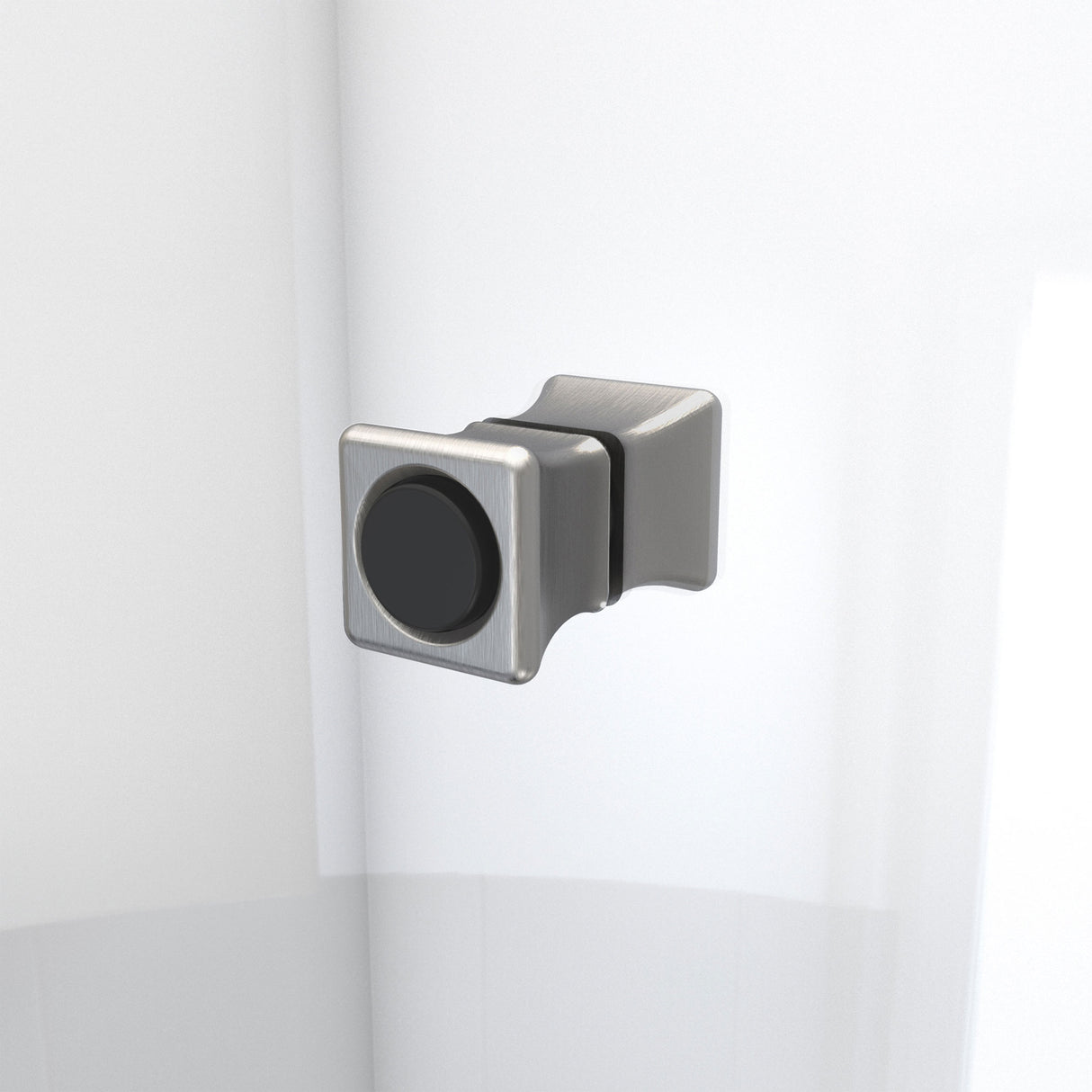 DreamLine Aqua-Q Fold 36 in. D x 36 in. W x 74 3/4 in. H Frameless Bi-Fold Shower Door in Brushed Nickel with Black Base Kit