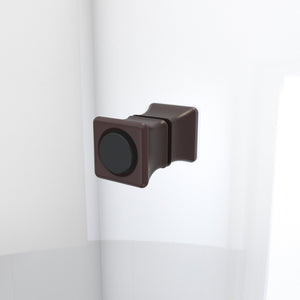 DreamLine Aqua-Q Fold 32 in. D x 32 in. W x 76 3/4 in. H Frameless Bi-Fold Shower Door in Oil Rubbed Bronze with Black Kit