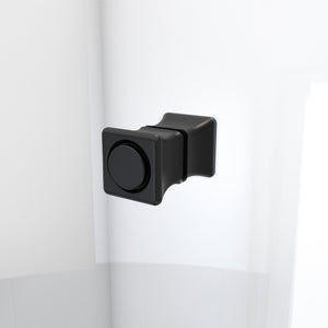 DreamLine Aqua-Q Fold 32 in. D x 32 in. W x 74 3/4 in. H Frameless Bi-Fold Shower Door in Satin Black with White Acrylic Base Kit