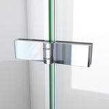 DreamLine Aqua-Q Fold 36 in. D x 36 in. W x 74 3/4 in. H Frameless Bi-Fold Shower Door in Chrome with Biscuit Acrylic Base Kit