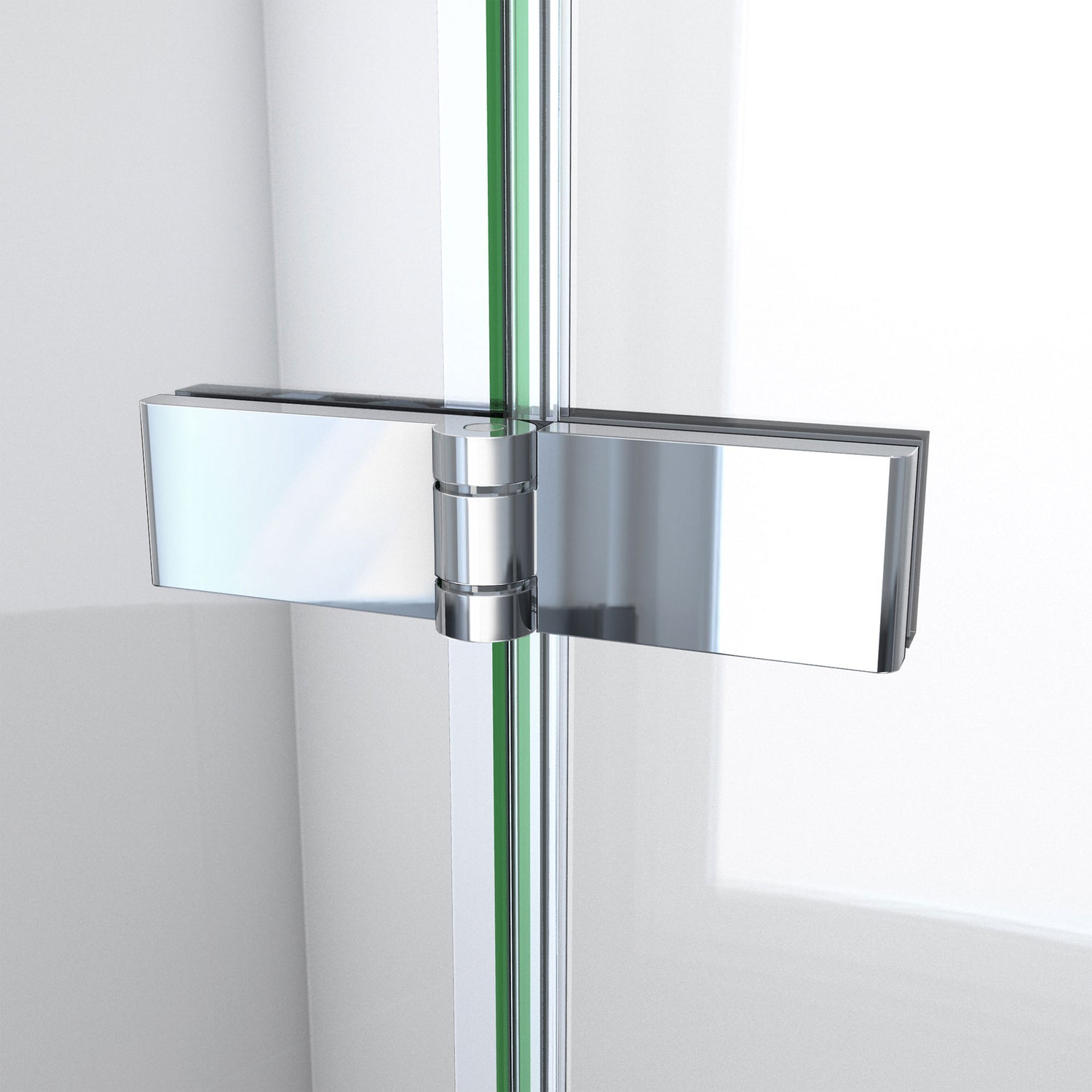 DreamLine Aqua-Q Fold 36 in. D x 36 in. W x 76 3/4 in. H Frameless Bi-Fold Shower Door in Chrome with Black Acrylic Kit