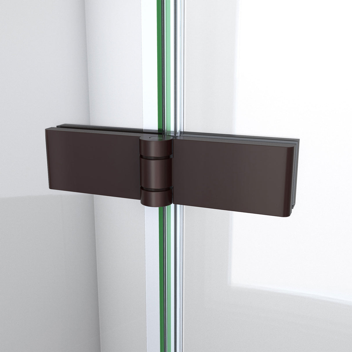 DreamLine Aqua-Q Fold 32 in. D x 32 in. W x 76 3/4 in. H Frameless Bi-Fold Shower Door in Oil Rubbed Bronze with White Kit