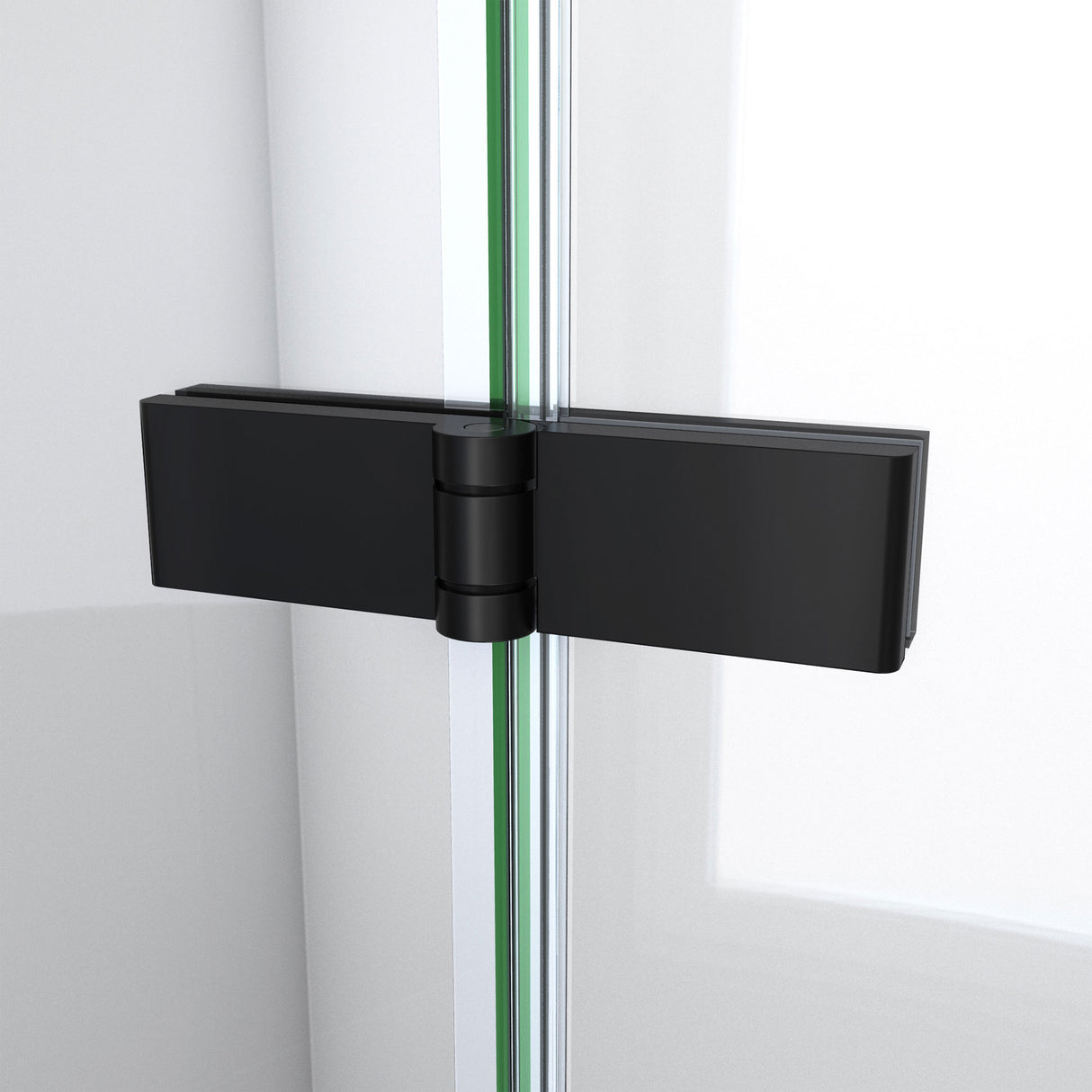 DreamLine Aqua-Q Fold 32 in. D x 32 in. W x 74 3/4 in. H Frameless Bi-Fold Shower Door in Satin Black with Biscuit Base Kit