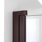 DreamLine Aqua-Q Fold 32 in. D x 32 in. W x 74 3/4 in. H Frameless Bi-Fold Shower Door in Oil Rubbed Bronze with Biscuit Base Kit