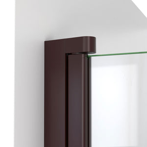 DreamLine Aqua-Q Fold 32 in. D x 32 in. W x 76 3/4 in. H Frameless Bi-Fold Shower Door in Oil Rubbed Bronze with White Kit
