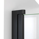 DreamLine Aqua-Q Fold 32 in. D x 32 in. W x 76 3/4 in. H Frameless Bi-Fold Shower Door in Satin Black with Black Acrylic Kit