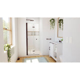 DreamLine Aqua-Q Fold 36 in. D x 36 in. W x 74 3/4 in. H Frameless Bi-Fold Shower Door in Oil Rubbed Bronze with Biscuit Base Kit