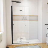 DreamLine Aqua-Q Fold 33 1/2 in. W x 72 in. H Frameless Bi-Fold Shower Door in Satin Black