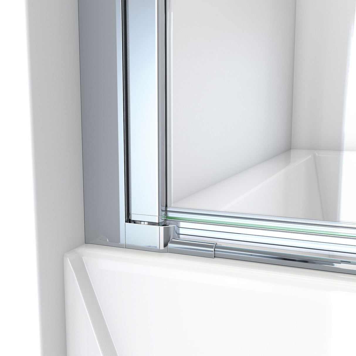 DreamLine Aqua-Q Fold 36 in. W x 58 in. H Frameless Bi-Fold Tub Door in Chrome