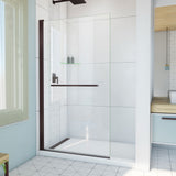 DreamLine Aqua-Q Swing 39 1/2 in. W x 72 in. H Frameless Shower Door in Oil Rubbed Bronze