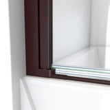 DreamLine Aqua-Q Swing 34 in. W x 58 in. H Frameless Tub Door in Oil Rubbed Bronze