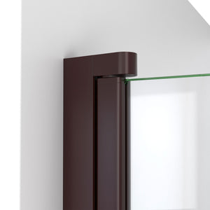 DreamLine Aqua-Q Swing 34 in. W x 58 in. H Frameless Tub Door in Oil Rubbed Bronze