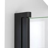 DreamLine Aqua-Q Swing 33 1/2 in. W x 72 in. H Frameless Shower Door in Satin Black