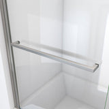 DreamLine Aqua-Q Swing 39 1/2 in. W x 72 in. H Frameless Shower Door in Brushed Nickel