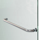 DreamLine Aqua Ultra 32 in. D x 60 in. W x 74 3/4 in. H Frameless Shower Door in Brushed Nickel and Center Drain White Base Kit