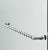 DreamLine Aqua Ultra 34 in. D x 60 in. W x 74 3/4 in. H Frameless Shower Door in Chrome and Right Drain Biscuit Base Kit