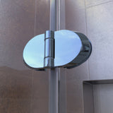 DreamLine Aqua Fold 56-60 in. W x 30 in. D x 58 in. H Frameless Bi-Fold Tub Door with Return Panel in Chrome
