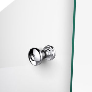 DreamLine Aqua Fold 32 in. D x 32 in. W x 74 3/4 in. H Frameless Bi-Fold Shower Door in Chrome with Black Acrylic Base Kit