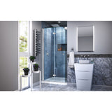 DreamLine Aqua Fold 29 1/2 in. W x 72 in. H Frameless Bi-Fold Shower Door in Chrome