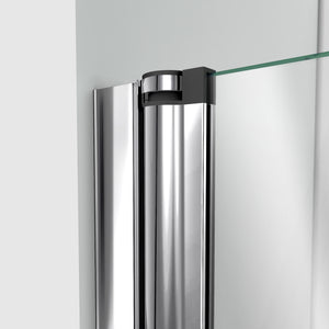 DreamLine Aqua Fold 32 in. D x 32 in. W x 74 3/4 in. H Frameless Bi-Fold Shower Door in Chrome with White Acrylic Base Kit