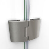 DreamLine Aqua 48 in. W x 58 in. H Frameless Hinged Tub Door in Brushed Nickel