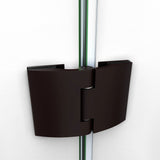 DreamLine Aqua 56-60 in. W x 58 in. H Frameless Hinged Tub Door with Extender Panel in Oil Rubbed Bronze