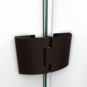 DreamLine Aqua 56-60 in. W x 58 in. H Frameless Hinged Tub Door with Extender Panel in Oil Rubbed Bronze
