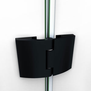 DreamLine Aqua 56-60 in. W x 58 in. H Frameless Hinged Tub Door with Extender Panel in Satin Black