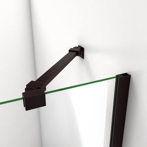 DreamLine Aqua 48 in. W x 58 in. H Frameless Hinged Tub Door in Oil Rubbed Bronze