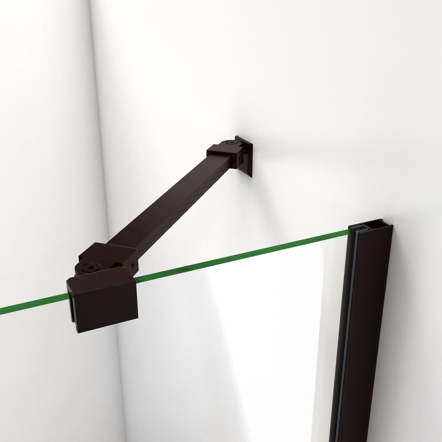 DreamLine Aqua 56-60 in. W x 30 in. D x 58 in. H Frameless Hinged Tub Door with 30 in. Return Panel in Oil Rubbed Bronze