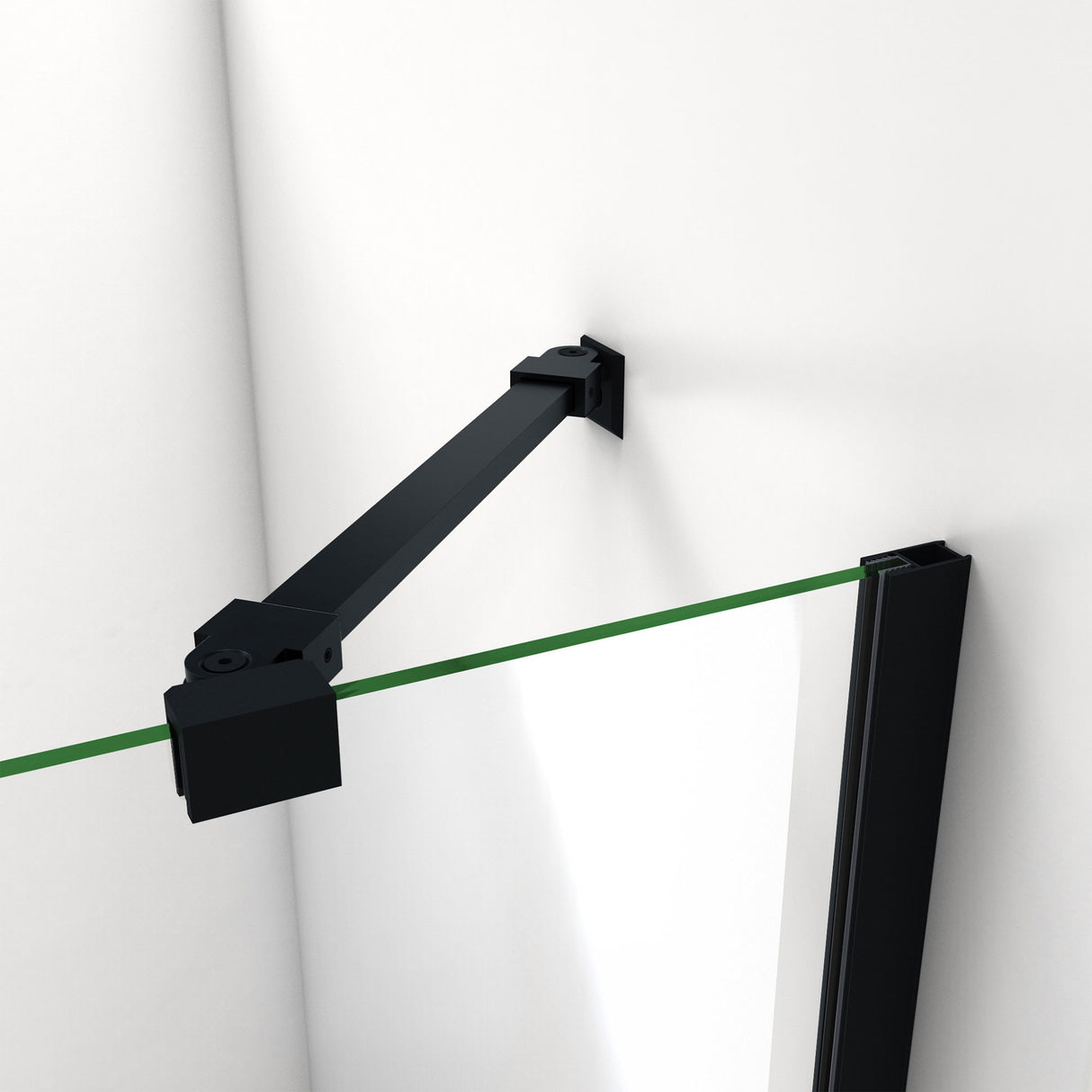 DreamLine Aqua 56-60 in. W x 30 in. D x 58 in. H Frameless Hinged Tub Door with 30 in. Return Panel in Satin Black