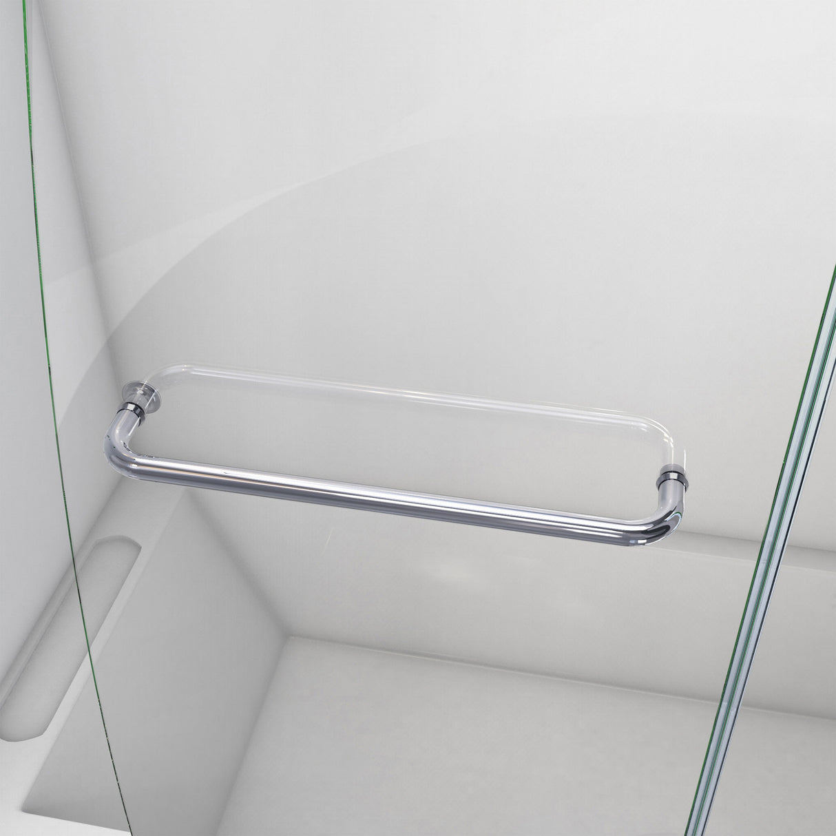 DreamLine Aqua 56-60 in. W x 58 in. H Frameless Hinged Tub Door with Extender Panel in Chrome