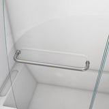 DreamLine Aqua 48 in. W x 58 in. H Frameless Hinged Tub Door in Brushed Nickel