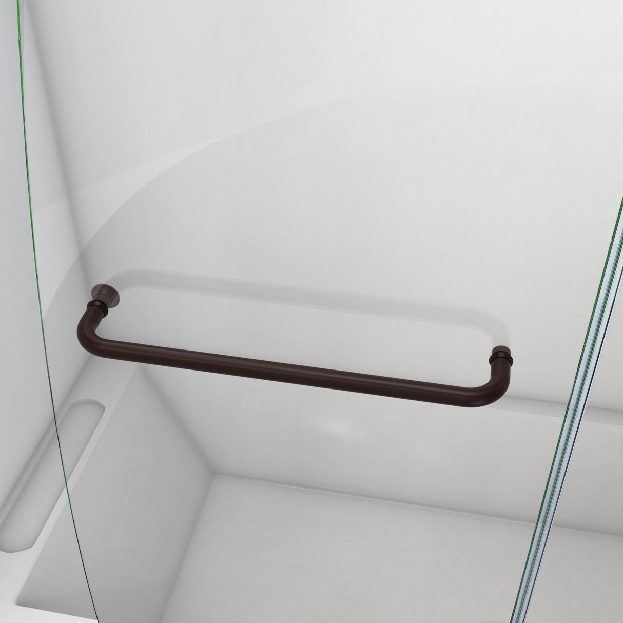 DreamLine Aqua 56-60 in. W x 58 in. H Frameless Hinged Tub Door with Extender Panel in Oil Rubbed Bronze