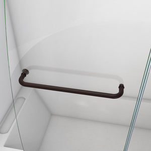 DreamLine Aqua 56-60 in. W x 58 in. H Frameless Hinged Tub Door with Extender Panel in Oil Rubbed Bronze